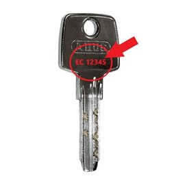 ABUS Replacement Key | Replacement Key According to Code Compatible with ABUS Profile Cylinder EC Series E300 Closure Number from EC00001 to EC30000, Original Blanks