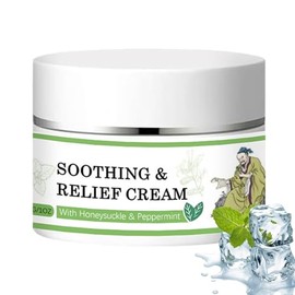 Crema calmante y reconfortante, crema refrescante y reconfortante, hidratante natural que reconforta y protege la piel irritada, crema herbal para pie