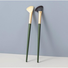 Angled Nose Contour Brush,Small Make up Concealer Brushes,Eye Makeup Brushes (White)