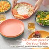PTNITWO 8.8 Inch Wheat Straw Plates,8 PACK Unbreakable Dinner Plates,Reusable