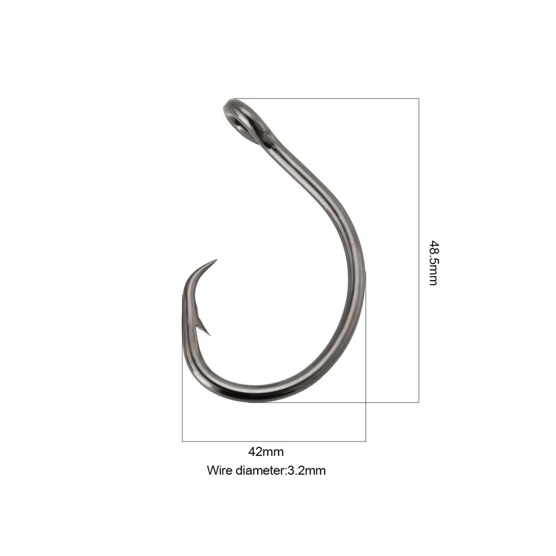 ECSiNG 10Pcs Fishing Hooks 10/0 Circle Hooks Saltwater Fishing Hooks