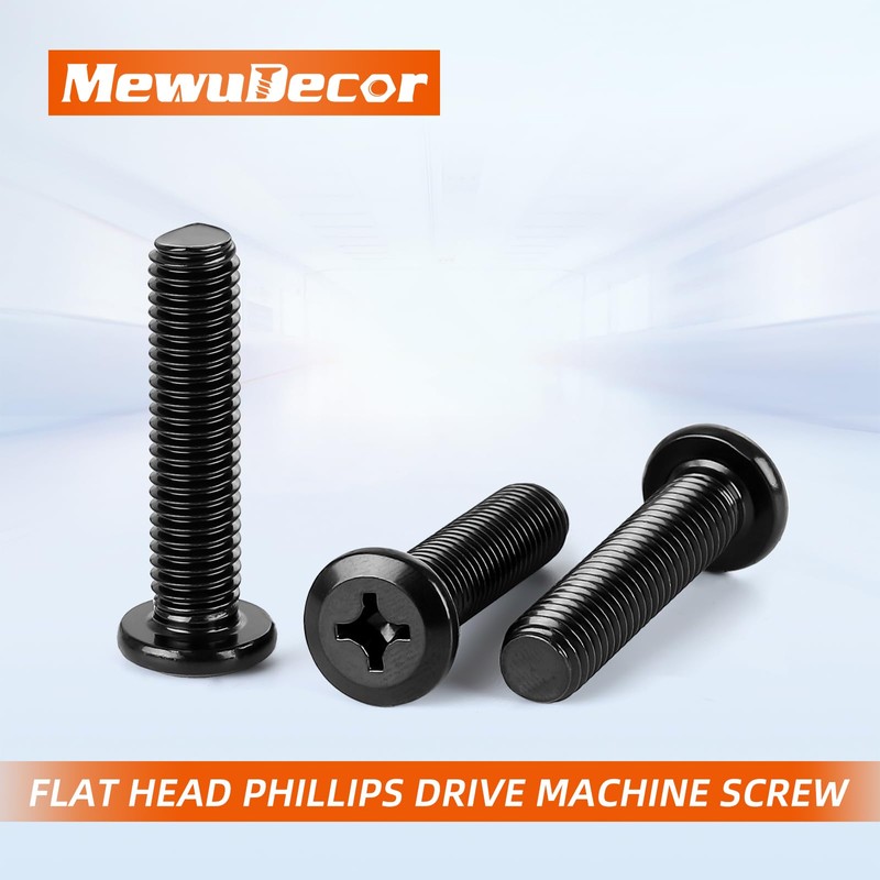M5-0.8 x 30mm Flat Round Head Machine Screw, Furniture Bolts