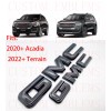 Auto Front & Rear GMC Gloss Black OVERLAY Emblem Badge