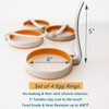 4-inch Silicone Fried Egg Rings Set, 4-pack, Round Mold for
