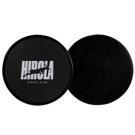 Hirola Discos de deslizamiento Negros Fitness Sliders para entrenamiento de abdominales, ejercicio en gimnasio y casa (2 piezas)