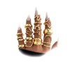 15Pcs Stackable Melting Gold Twisted Knuckle Ring Set for Women