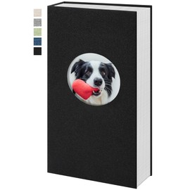 Vienrose - Álbum de fotos de 4 x 6 pulgadas, 420 bolsillos, funda de lino, libro de fotos con ventana redonda para bodas, día festivo, color negro