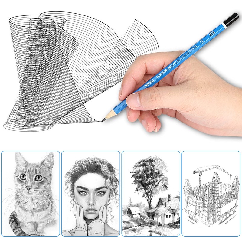 Profession sketch pencils 6B to 4H for kids and adults