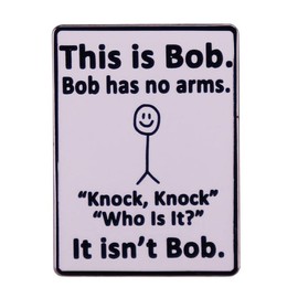 This is Bob,Bob Has No Arms Enamel Pin Funny Graffiti Badge Brooches Lapel Pins Enamel Pins Gift Party Jewelry Decorate Accessories