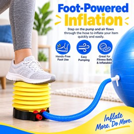 Inflator Pump for Exercise Balls – Compact Manual Air Pump for Pilates, Yoga & Mini Fitness Ball Setup