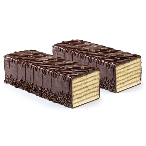 Seven Layer Cake | Mother’s Day Food Gifts | Petit Four Cakes | Dobosh Torte | Scrumptious 7 Layer Cakes | Kosher, Dairy & Nut Free | 16 oz Per Cake- Stern’s Bakery [2 Pack]