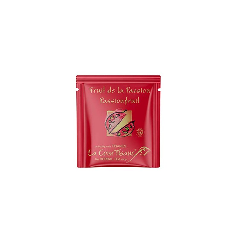 La Courtisane Passionfruit Herbal Tea, Kosher, Gluten-Free, 6 Packs of