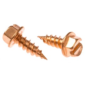 Eagle 1#8 1/2 inch (500 Count) Gutter Downspout Or Sheet Metal Screws (Multiple Quantities/Colors) - Easy Start Sharp Tip - Zip Screws/Fasteners (500, Copper Plated)