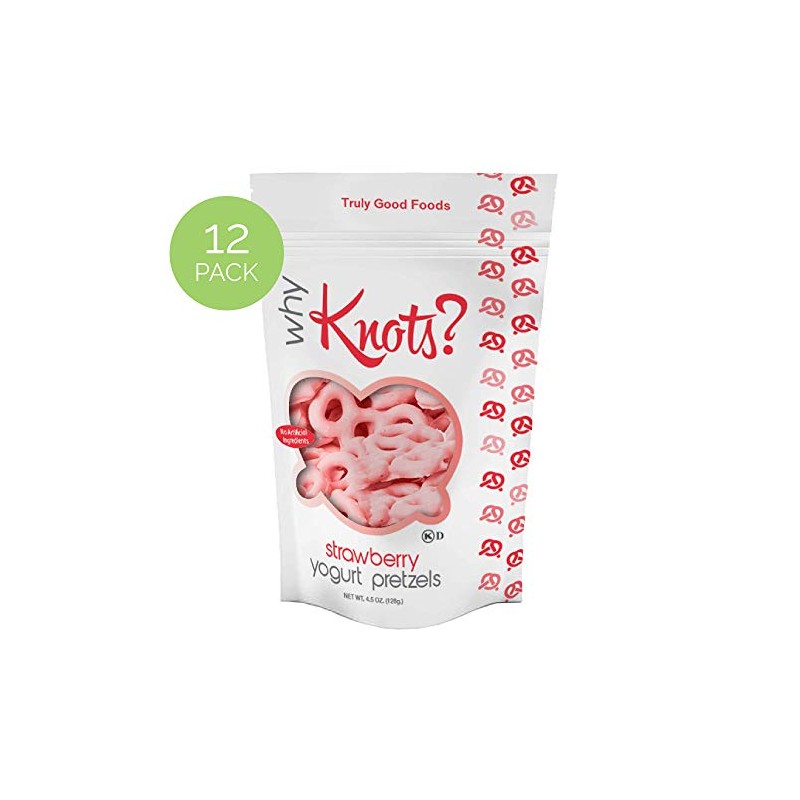 Strawberry Yogurt Pretzels Why Knots?, 4.5oz, 12-count