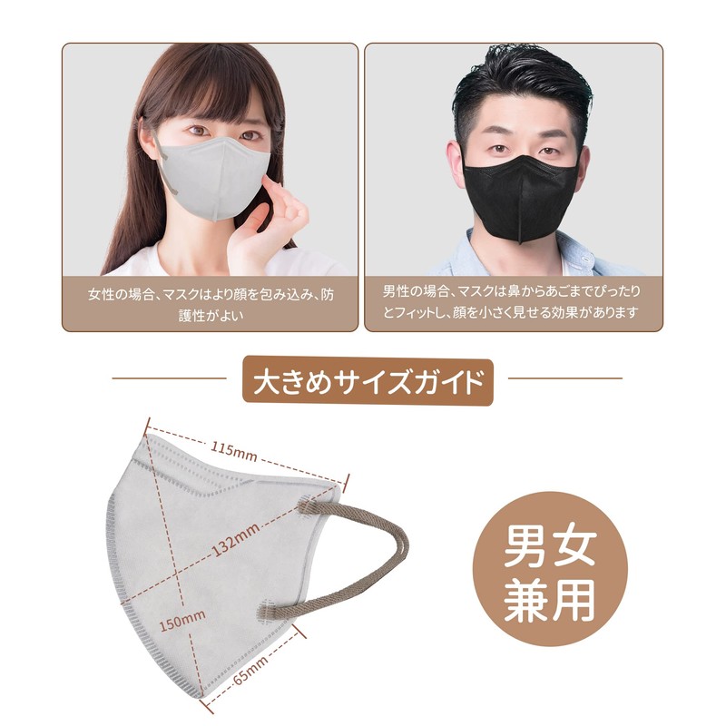 [マスク 3d 大きめ]マスク 大きめ 立体 30枚入 バイカラーマスク 不織布 3d立体構造 brodioマスク