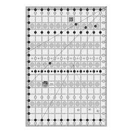 Creative Grids Quilt Ruler 12-1/2in x 18-1/2in Rectangle – CGR1218 – Made in USA, Non-Slip Grip Acrylic Quilting, Sewing, Crafting, Patchwork Ruler for Measuring & Cutting Fabric