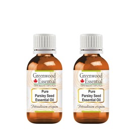 Greenwood Essential Pure Parsley Seed Essential Oil (Petroselinum crispum) Steam Distilled (Pack of Two) 15ml X 2 (1 oz)
