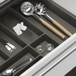 Unomor Kitchen Drawer Divider Clips 4Pcs Plastic Support Clamps for Securely Holding Drawer Organizers and Cutlery Accessories in Vanity and Kitchen Drawers