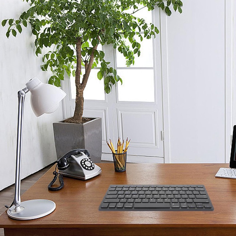 Hebrew Keyboards, Black Keyboards Silent Wireless Ultra-Thin Multimedia Full-Size Low