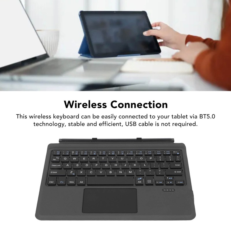 Wireless Keyboard BT5.0 Ultra Slim Touchpad PU Leather Easy Control
