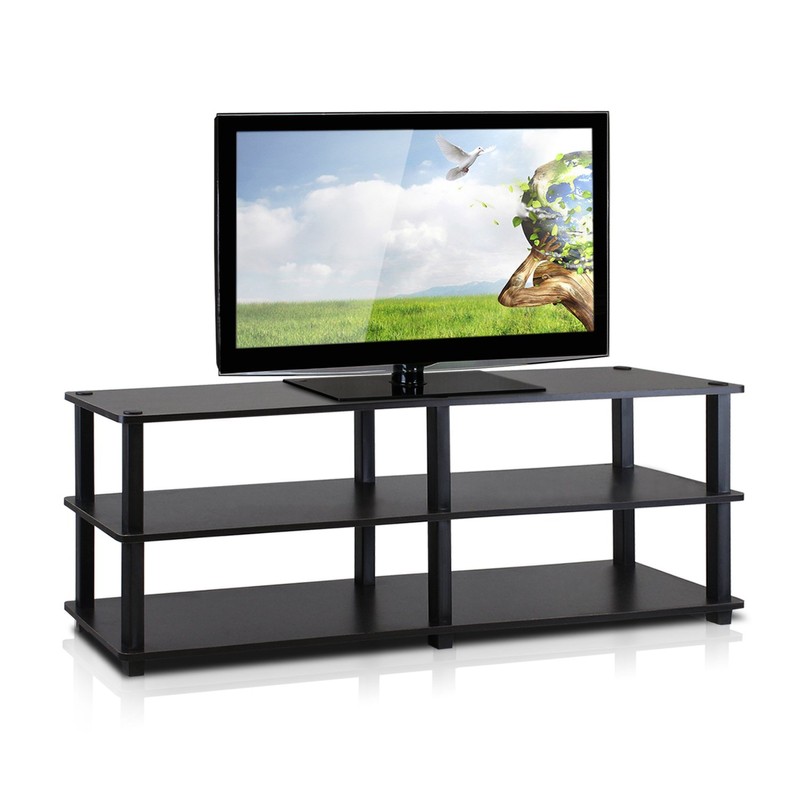 Furinno TURN-S-TUBE TV Stand, 3-Tier No Tools Entertainment Center, TV