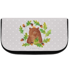 Parent-New Mr. & Mrs. Panda Cosmetic Bag Bear King, gray, Hand drawn
