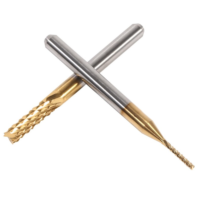 10pcs End Mill Cutter Drill Bits, Titanium Coated End Mill