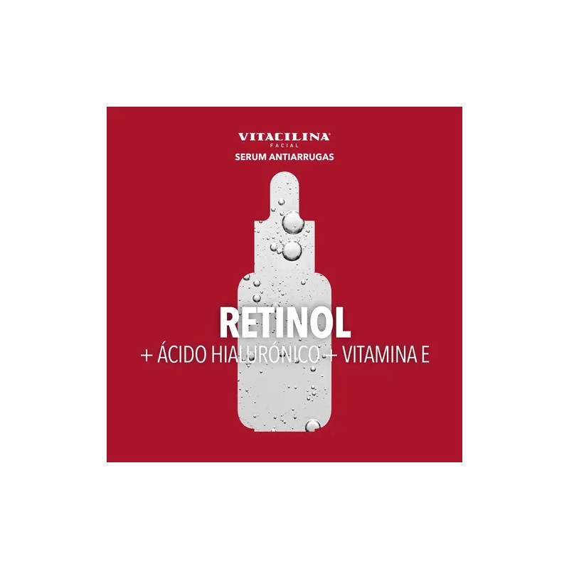 Vitacilina Sérum Antiarrugas Facial Retinol Ácido Hialurónico 30ml