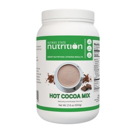 Nutmeg State Nutrition - High Protein Hot Cocoa Mix, Low Calorie Hot Chocolate Protein Drink, 15g Protein, 80 Calories, 3g Sugar, 21 Servings Per Canister, 17.6 Ounces