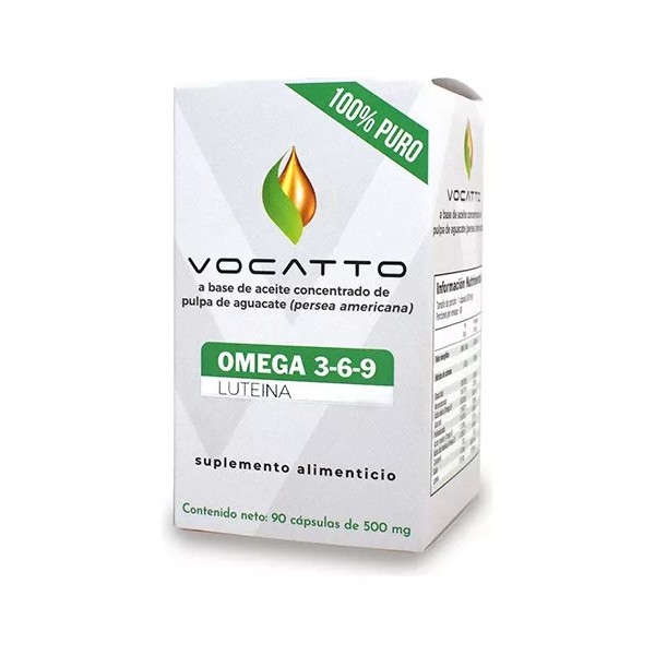Vocatto Aceite De Aguacate Omega 3-6-9 Vocatto 90 Cápsulas Sabor Sin sabor