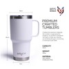 Product Armor 30oz Stainless Steel Tumbler with Handle (Ice White)