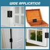 12 PCS Black Door Hinges, 3 Inch (75.5mm) Black Butt