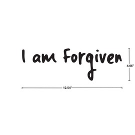 The I am Me Movement- Inspirational Stickers, Mirror Decals, Bathroom Décor , Peel & Stick Wall Decal, Mirror Decor, Vinyl Decal, Mirror Stickers(I am Forgiven), Black