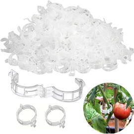 SANHIGHEND Plastic Plant Clips, Make Your Plants Tidy and Beautiful (200, White (A))