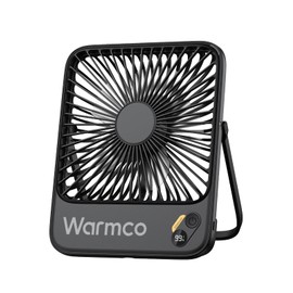 Warmco 10000mAh Portable Travel Fan 7-inch, [10-24H Runtime] Ultra-thin Digital Display Small Desk Battery Operated Fan for Camping, Office, Bedroom, Cruise Essentials 2025