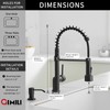 GIMILI Matte Black Kitchen Faucet with Pull Down Sprayer with