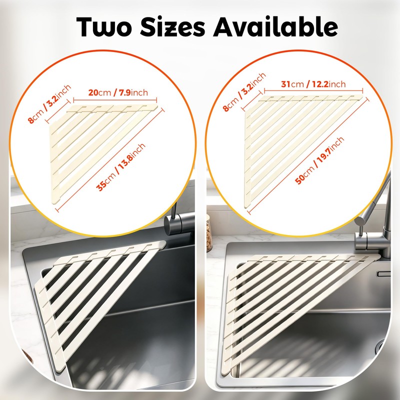 Volminex Sink Corner Drying Rack - Foldable Triangular Sink Sponge