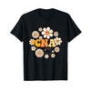 Groovy smile face wildFlower CNA Certified Nursing Assistant T-Shirt