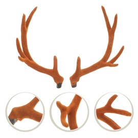 LIFKOME 1 Pair Hair Jewelry Headbands Antler Decor Artificial Antler Deer Antlers Headband Making Kit Headband Making Accessories Headband Diy Kit Decorate Christmas Miss Polyethylenerigid