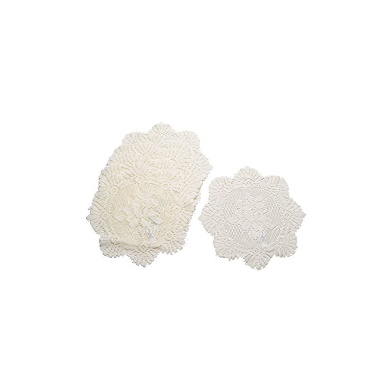 Pack of 6 Monica Lace Round Doilies 100% Polyester Traditional