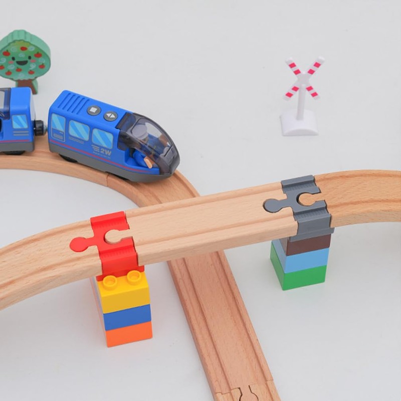 Neueins Track Coupling Parts for Wooden Rails and Blocks Together