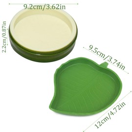 MWUMRCM 2 Pieces Reptile Water Bowl, Turtle Accessories, Reptile Water Bowl, Food Bowl, Terrarium Drinking Bowl, Bowl I Accessories for Snake, Turtle, Gecko, Land Turtle