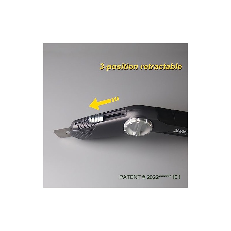 XW Retractable Carpet Knife with Twist-lock Design, Heavy Duty Zinc