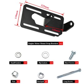 RJSPHH LS Conversion Engine Mounts 1973-1987 Square Body- Universal Swap Bracket Small Block Adjustable for LS1 Swap 88-98 GM Truck RAW 1500 2WD