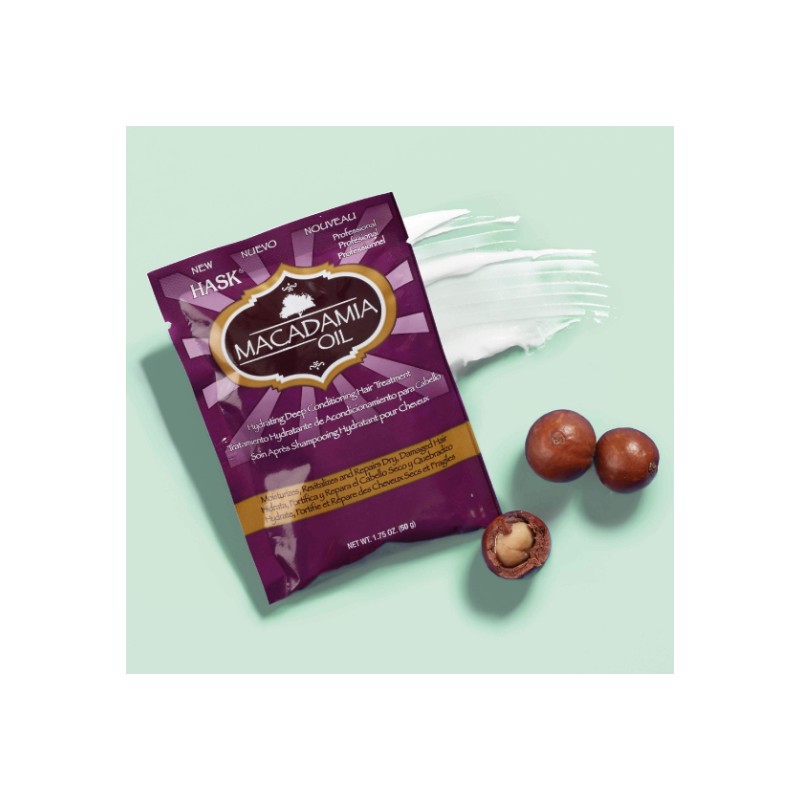 Hask Macadamia Oil Moisturizing Deep Conditioning Treatment Packet, 1.75 Ounce