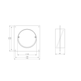 Wall Flange 125 mm with Backflow Flap PVC Connector Round Pipe Ventilation Pipe