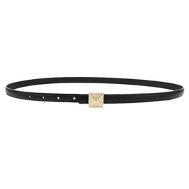Yuangu Women Leather Belt Fashion Skinny Belt Ladies Diamond Belt Luxury Leather Belt for Jeans Dress (Black, 115cm/Fit Waist 34"-41")