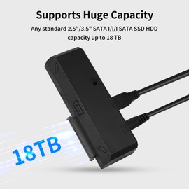 A-Goldnest SATA to USB Adapter for 2.5 3.5 Inch HDD/SSD Hard Drive Disk, Optical Drive, with 12VPower Adapter, 2-in-1 SATA to USB Adapter