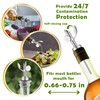 WAFJAMF 2 Pcs Weighted Stainless Steel Bottle Pourers, Self Closing