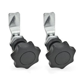 Ganter Normelemente Locks with control element, GN 115-SG-20, actuation with star handle, 2 pieces
